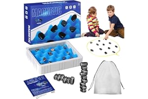 ZZQVIP Gioco di Scacchi Magnetici, Gioco Da Tavolo Magnetico, Magnetic Board Chess Game, Gioco da Tavolo a Scacchi con Pietre Magnetiche, per Viaggi, Riunioni di Famiglia e Giochi di Società