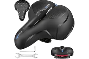BELSVOR Selle Velo Confortable, Selle Velo avec Boule d'Amortisseur à Double Ressort, Selle Velo Confort Ergonomique, Selle Vélo pour Vélo de Montagne/VTT/Vélos/Vélos Pliants, Selle de Vélo avec Outil