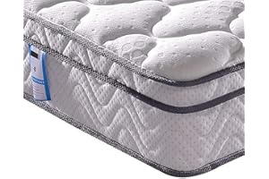 Vesgantti King Size Mattress, 10.3 Inch Hybrid Mattress 5FT with Breathable Foam and Individually Pocket Spring - Medium Firm, Classic Box Top Collection(150x200x26cm)