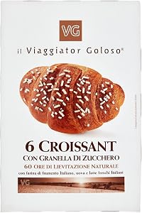 Il Viaggiator Goloso 6 Croissant con Granella di Zucchero 330g