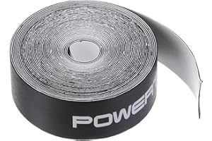 PATIKIL Protecteur de Tête de Raquette de Badminton 5 Mètres, Largeur de 0,94 Pouce, Ruban de Protection de Raquette en PU, Autocollants de Cadre de Raquette Résistants à l'usure, Noir