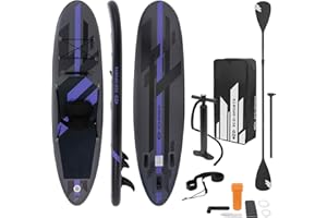 ECD Germany Stand Up Paddle Board 305/308/320 cm 120/150 kg Spessore 10/15 cm Tavola da SUP Gonfiabile Surfboard Diversi Colori e Modelli Pagaia in PVC con Pompa Borsa da Trasporto e Accessori