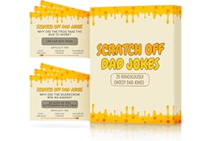 YEARLY GIFT CO Gifts for Dad - Scratch Off Dad Jokes - Dad, Presents For Dad, Funny Gifts, Dad Birthday Gift, Gifts for Husband, Gifts for Men, Dad Stocking Fillers, Joke Prank Xmas Gifts For Dad/Men