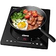 CIARRA CBTIH1 Plaque Induction Portable 2000W - Commande Tactile, Minuterie, Verrouillage Enfants, Verre Céramique Noir
