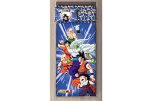 Novia - Completo Letto Singolo - Dragonball - 100% Cotone, Disney, stampa colorata, facile da lavare, confortevole e piacevole sulla pelle