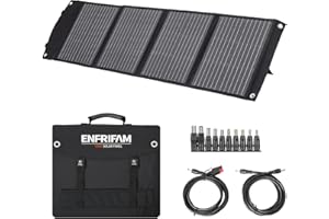 ENFRIFAM 100 Watt tragbares Solarpanel für Power Station, faltbares Solarladegerät mit USB DC Ausgang, wasserdicht IP65 für Outdoor Reisen Camping Wohnmobil