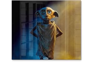 DEQORI Placa de cristal para cubrir vitrocerámica, de una pieza, 60 x 52 cm, diseño Dobby der Hauself (HP), placa de vitrocerámica para cocina, cubierta universal | placa de cristal y tabla de