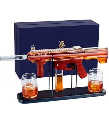 Vatvormige drankdispenser, 1 liter, whiskykaraf voor alcohol met