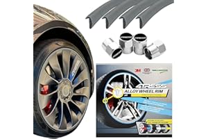 4TRESS Ultra Alloy Wheel Protectors (Silver) Rim Protectors for Wheels - Car Rim Protectors for Alloy Wheels by Rimblades with 4Tress 4Pcs Wheel Chrome Dust Caps