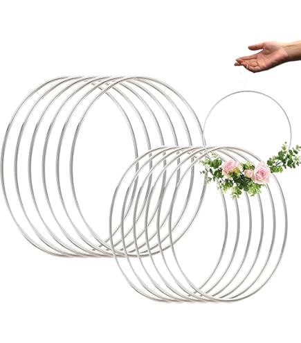 Anelli Metallici Rayher Per Fai Da Te - Diametro 30cm, Colore Oro, Set Da 10 Pezzi Per Acchiappasogni E Decorazioni - Foto 4