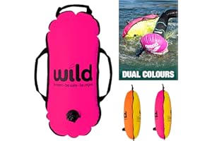 DIPPY DIVAS AND DUDES Dippy Wild Flotteur de natation | Bouée de natation | Flotteur de remorquage pour flotteur de natation en eau libre | Bouée de natation en eau libre | Accessoires de natation sauvages | nageurs, triathlètes