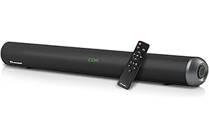 Wohome Sound Bar S88 20-Inch 50W Home Theater Soundbar Speaker, with Bluetooth 5.0, 3D Surround Sound, 3 EQs, Optical/Aux/Coaxial/HDMI/USB, Compatible with 4K & HD & Smart TV (28-Inch)