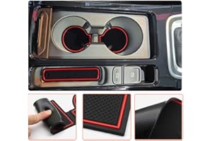 [Lot de 15 Pcs] LFOTPP pour Kia Ceed XCeed Tapis Anti-poussière Anti-dérapant pour Voiture Intérieur Porte, Coupe, Accoudoir Stockage Boîte, Rangement, Accessoires de Voiture (Rouge)