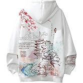 Aesthetic Japanese Sakura Hoodie for Men and Women Y2K Anime Harajuku Cloth Korean Hooded Long Sleeve Sweatshirt for Winter Autumn