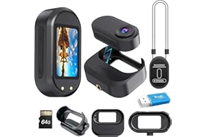OBEST Mini Body Camera, 1080P 64G Action Camera, Portable Wearable Cam with Motion Detection, Vlogging Video Recorder, Card Reader, Magnetic Charging, for Sports, Work, Travel, Christmas