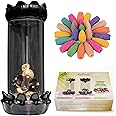Signamio Ganesha Backflow dhoop Smoke Fountain Aromatic Essence of Ceramic Incense Burner Holder with 30 Cones for Meditation and Home Decor