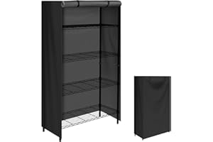 CATOTEL Storage Shelving Unit Cover,Waterproof Shelf Cart Cover Protective Outdoor Indoor Storage Rack Dust Cover with Zipper (36"Wx18"Dx72"H)