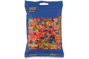 ‎HAMA PERLEN Iden System HAMA 201-51 Perlenbeutel Neon gemischt 3000er 0
