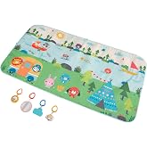 Fisher Price B&uuml;y&uuml;k Maceralar Dev Oyun Halısı, Yenidoğanlar ve Bebeklere Uygun, Yanında Oyuncaklar Bulunan 152 cm Uzunluğunda 