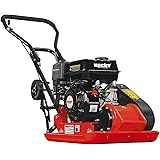 HECHT Benzin Rüttel-Platte Bodenverdicher inkl. Transportfahrwerk und Gummischutzmatte, 20000 N, (Arbeitsplatte: 58 x 55 cm)