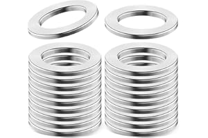 ENUTROF Fitschenringe Φ12 * 18 * 2,0mm Zimmertüren Spezial Tür Unterlegscheiben Edelstahl Türscharnier Montageringe Ohne Abriebspuren für Standard Zimmertüren 20Stk (M12)