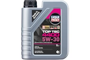 ‎LIQUI MOLY LIQUI MOLY Top Tec 4400 5W-30 | 1 L | Synthesetechnologie Motoröl | Art.-Nr.: 3750, farblos