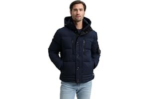 TOM TAILOR Herren Pufferjacke mit Abnehmbarer Kapuze