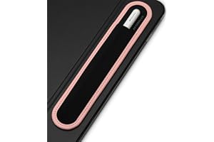 Afterplug Stick On Stylus Holder - Two-Tone Design, Microfiber Base, Rip-Resistant Elastic Sleeve, 3M Adhesive, Compatible with Apple Pencil 1st, 2nd Gen, USB C & Pro and Others - Coral Pink