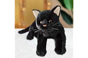 Generisch Schwarze Katze Plüschtier, Kuschel Cartoon Katze Kuscheltier, Realistisches Weiches Plüschkatze, Für Zuhause, Schule, Arbeitsplatz, Geburtstag, Halloween, Weihnachten