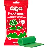 dekora - Green Fondant Sugar Paste for Cakes - Elastic and easy to work - For covering and shaping - Gluten, Halal and Kosher