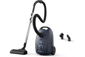 ‎AEG AEG CLEAN 5000 Staubsauger mit Beutel, hohe Saugleistung, aus Recyclingkunststoff, AllFloor Bodendüse mit Klicksystem, 2in1 Multifunktionsdüse, 8,5m Aktionsradius, waschbarer Hygiene-Filter, AB51C1DB