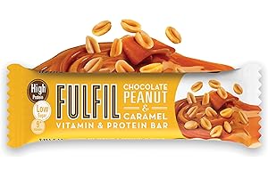 FULFIL | Boîte De Barres (15x55g) protéinées enrichies en vitamines, Peanut Caramel