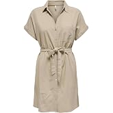 ONLY Onljakiri Linen S/S Shirt Dress Ptm Onljakiri Linen S/S Shirt Dress Ptm Kadın