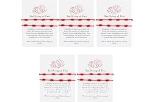 BORISCA 10 Pezzi Bracciale Sette Nodi Rosso, Regali Di Coppia Bracciale di Coppia Nodo, Lavoro a Maglia Fatto a Mano Bracciale Filo Rosso del Destino, una Testimonianza di Amore, Amicizia e Affetto