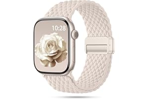 EPULY Geflochtenes Armband Kompatibel mit Apple Watch Armband 40mm 42mm(Series 11 &10) 41mm 38mm, Magnetisch Elastisches Stoff Nylon Band Wechseln für iWatch Armband Series 11 10 9 8 7 6 5 4 3 SE3/2/1