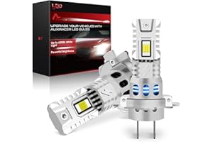 AUXIRACER H7 LED, 35000LM 6500K Blanc Froid, Ampoule LED H7 16000RPM Ventilateur, 1:1 Taille Design, Plug and Play pour Voiture et Moto, Pack de 2