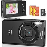 Photo Camera 68MP 4K Compact Digital Camera with Zoom 16X 2.4" LCD Compact Portable Camera with 64GB Card for Kids Beginners