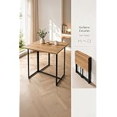Workcomo Katlanır &Ccedil;alışma Masası Yemek Masası Mutfak Masası Balkon Masası &Ccedil;ok Ama&ccedil;lı Portatif Masa, Siyah - &Ccedil;am