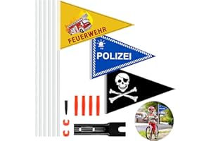IWTBNOA 3 Stück Fahrradwimpel für Kinder, Kinderfahrradfahne, Fahrradwimpel Kinder, Sicherheitswimpel mit Befestigungswinkel Fahrradwimpel, Fahrrad Wimpel für Kinderfahrrad Mountainbike