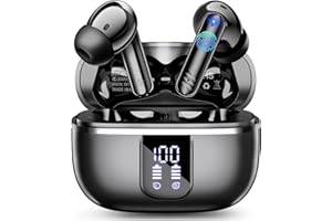 OWMSIC Auriculares Inalámbricos Bluetooth, Cascos Inalambricos Bluetooth 5.4, Estéreo HIFI Envolvente 3D auriculares, LED Pantall,Duración de uso 38H,IPX7 Impermeable, Auriculares Compatible iOS Android