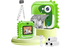 TOYOGO Kids Camera for Girls Boys, Instant Camera and Ink Free Digital Printing Camera for Kids, Video 1080P & 12 MP HD, 5X Zoom, 32G SD Card, 3 Rolls Photo Papers, Cadeau d'anniversaire et de Noël