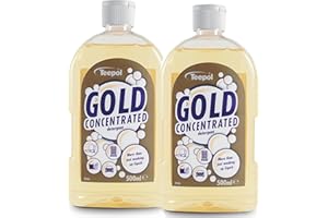 Teepol Gold Concentrated Detergent (2 x 500ml Multipack) - Dishwashing Liquid - Dish Soap & Floor Cleaner, Multi Surface Cleaner for Oil, Dirt, Grease Removal
