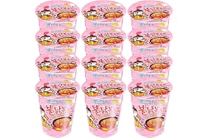WaNaHong Samyang Hot Chicken Flavour Carbonara Ramen Cup (Pack of 12 Cup)