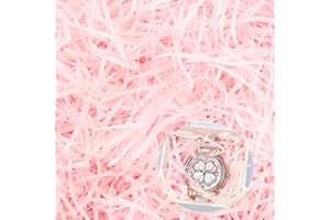 AERZOUSER 200 g de matériau de remplissage pour cadeau, raphia cadeau matériau de remplissage pour colis, offre une bonne protection et décoration pour cadeaux (rose clair)