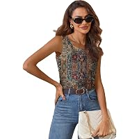 GORGLITTER Camicia da donna elegante con motivo leopardato, a maniche corte, con blocco di colori, leo, XS