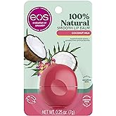 EOS G&ouml;r&uuml;n&uuml;r Yumuşak Dudak Balsamı K&uuml;re, Hindistan Cevizi S&uuml;t&uuml;, 0.25 Ons | S&uuml;rd&uuml;r&uuml;lebilir Kaynaklı %100 Doğal Shea Yağı ile Ya