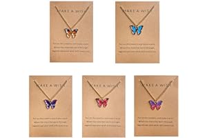 Shining Diva Fashion 5-6 Pcs Latest Stylish Butterfly Jewellery Necklace Set for Women Pendant Necklace Gifts for Girls