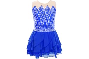 Kaerm Body Da Pattinaggio Artistico Bambina Leotard Da Balletto Senza Maniche Tuta Vestito Da Danza Moderna Latino Ragazze Vestiti Da Ballerina Abiti Da Ballo Ballet