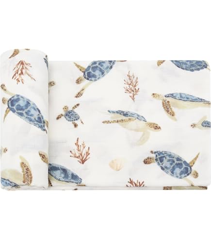 Little Dutch Musselin Swaddle Tücher 2er Set - Forest Adventure & Denim Blue (70x70 Cm, 100% Bio-Baumwolle)