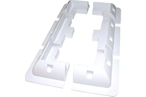 LOWENERGIE 6 Piece Solar Panel Mounting Bracket White Rectangle Set Kit Adhesive Bond For Caravans, Motorhomes, Boats & Any Flat Surface